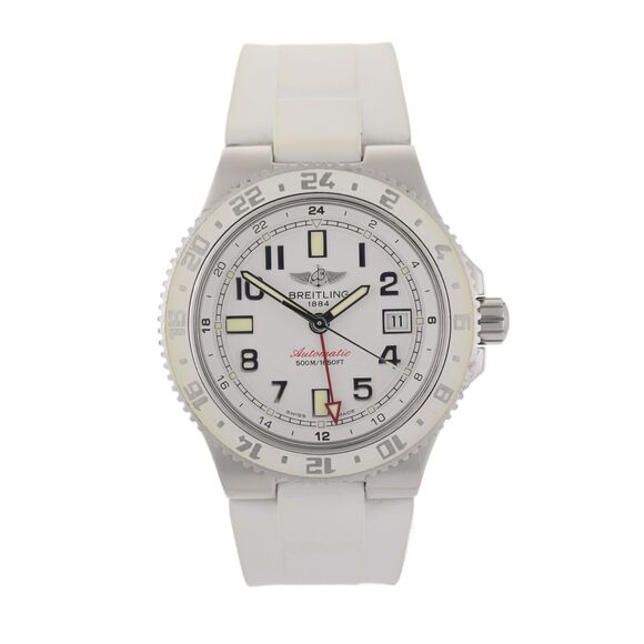 Breitling Superocean GMT A32380 White Automatic 41mm Men's Watch Full Set - Picture 1 of 15